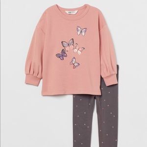H&M Girls 2-Piece Printed Set - Size 5T